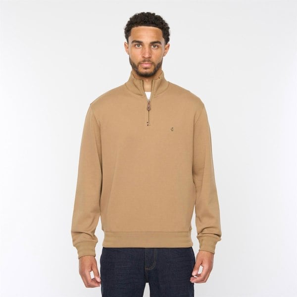 Gabicci G54D01 Mens Quarter Zip Sweat Gabicci Classic - GRANOLA