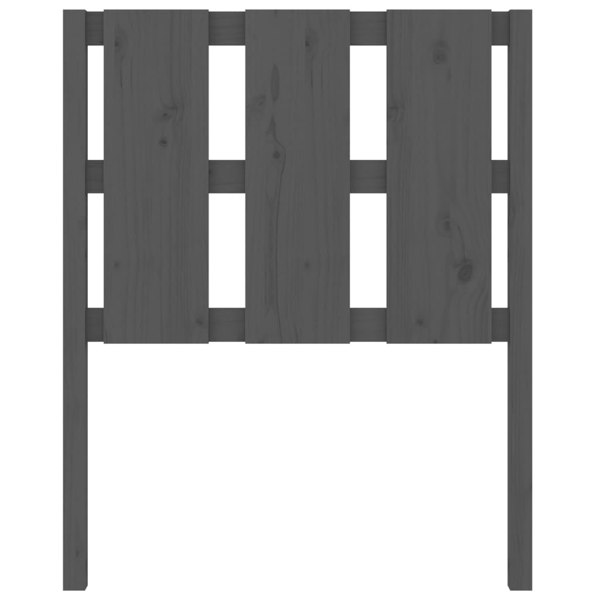 Berkfield Bed Headboard Grey 80.5x4x100 cm Solid Wood Pine