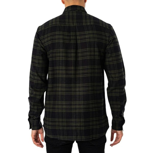 Lyle & Scott Long Sleeve Mountain Moss Green Checkered Flannel Shirt XS