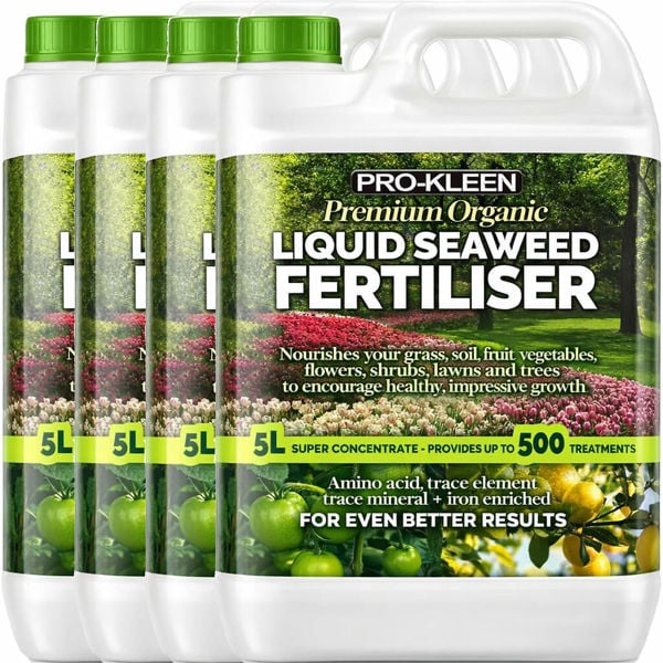 ProKleen Pro-Kleen 20L Liquid Seaweed Fertiliser Ascophyllum Seaweed Extract for Grass Vegetables Fruit Flowers Shrubs Lawns Trees