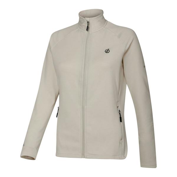Dare 2B Womens/Ladies Lowline Core Stretch Full Zip Midlayer - Almond Milk - 