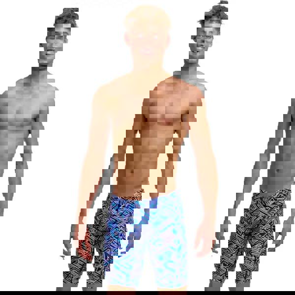 Funky Trunks Boys Blue Bits Swim Training Jammer - Blue