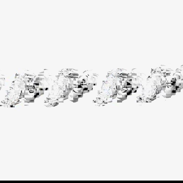 Swarovski Matrix White Tennis Necklace & Earrings Jewellery Set 5647730