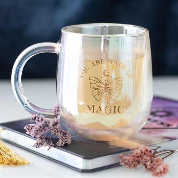 Serano You Are Made of Magic Iridescent Double Walled Glass Mug