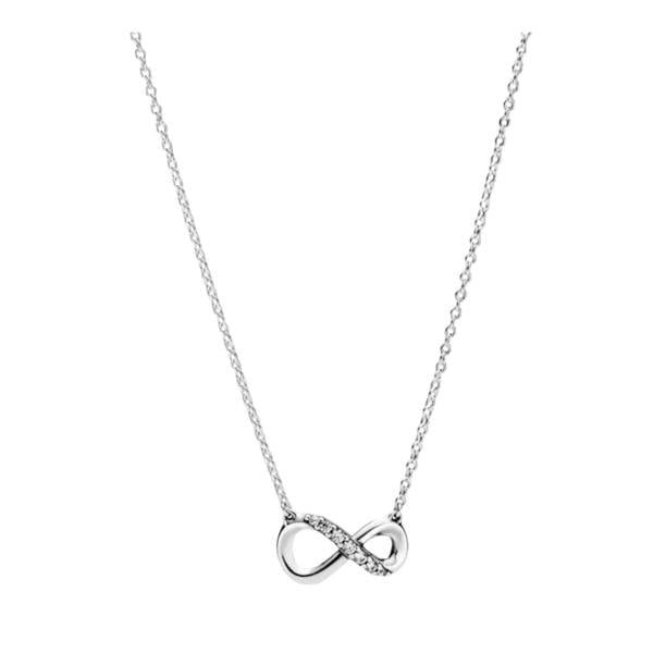 Serafina Evie Necklace - 925 Sterling Silver CZ Infinity Symbol Necklace