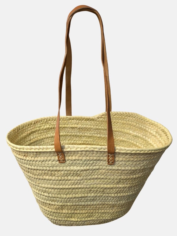 Berber Leather The Safi Large Rattan Beach Tote