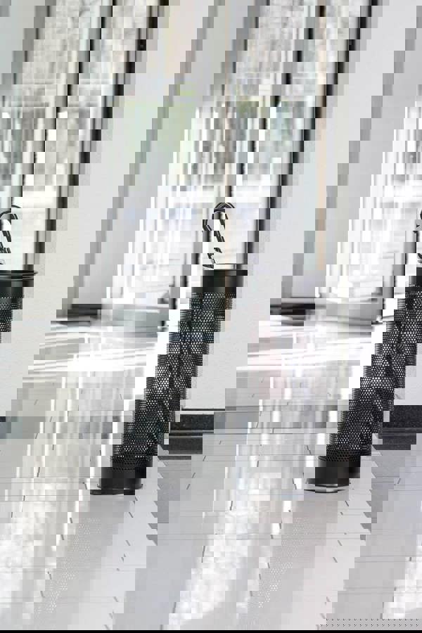 Durable Modern Perforated Steel Umbrella Stand | 29 Litre Black