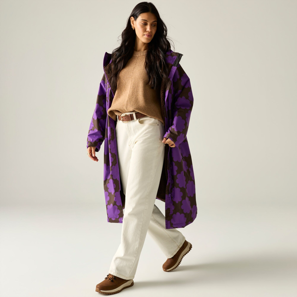 Regatta Womens Orla Kiely Sun Daisy Changing Robe - Purple