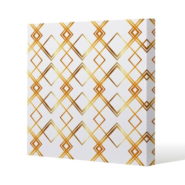 Benjamin Tate Design Geometric Golden Pattern (Canvas Print)