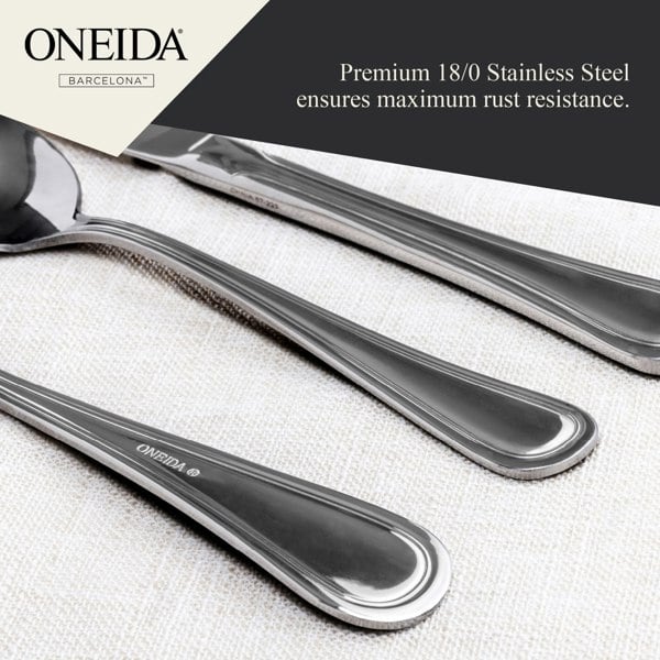 ONEIDA Barcelona 16 Pieces Cutlery Set- Stainless Steel/ 4 Person Place Setting