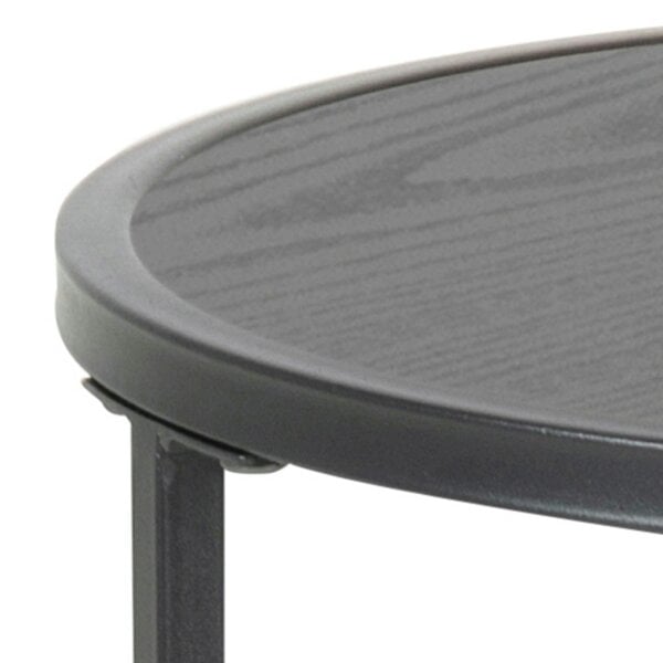 Wyld Haus El Paso Black Metal Small Round Side Table