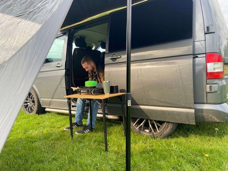 Campervan Scenic Shade Canopy with PVC Window OLPRO , imageset:Charcoal