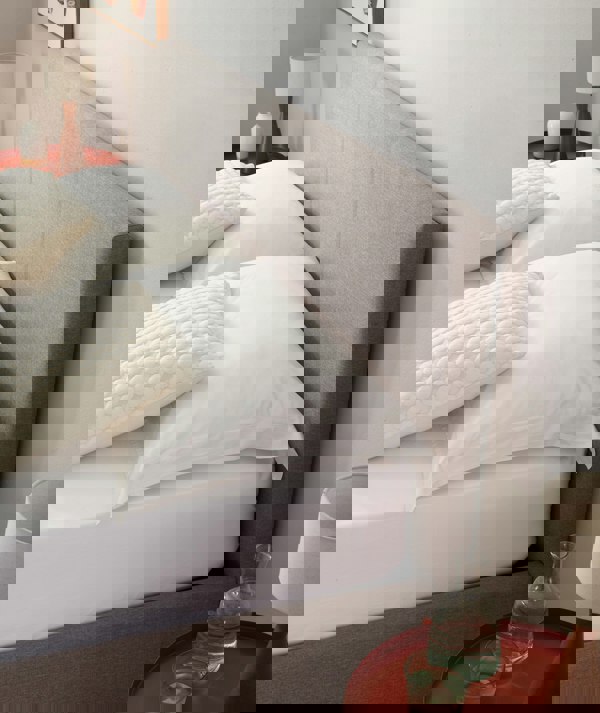 DS Living Marceli Grey Upholstered Ottoman Bed Frame