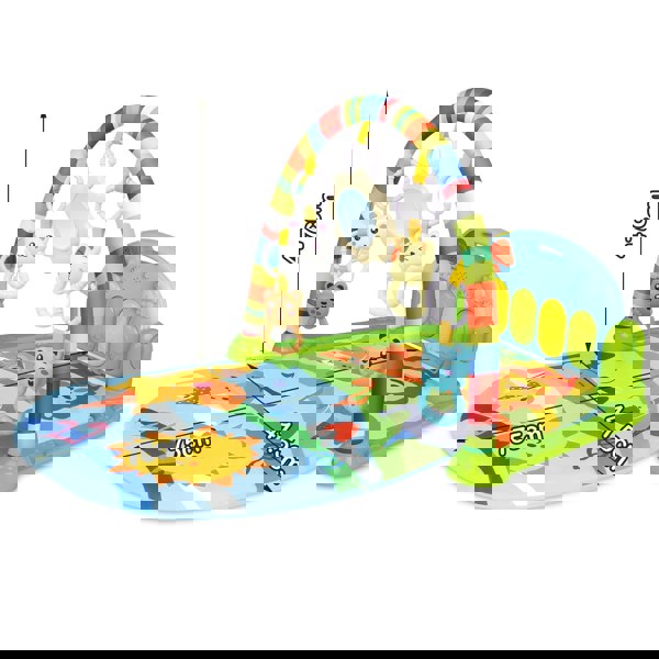 deAO Toys 4-in-1 Baby Mat Kick and Piano Gym Music and Soft Light Detachable Activity Toys