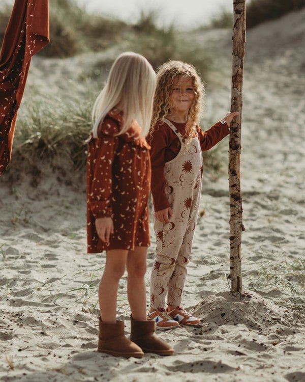 Beige Celestial Print Dungarees - image 6