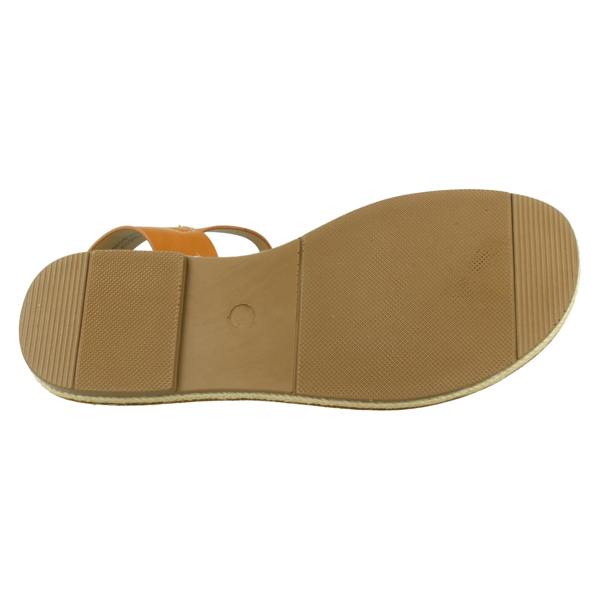 Savannah Ladies Savannah Flat Ankle Strap Sandal with Weaved Upper F00442