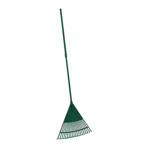 Telescopic 20 Tooth Plastic Garden Leaf Rake Lightweight Lawn Debris Tool