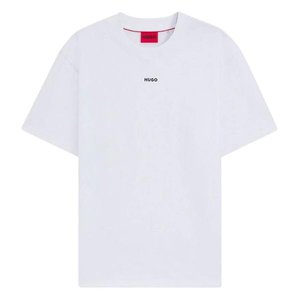 Hugo Mens Dapolino Logo Printed Relaxed Fit T-Shirt - White - 