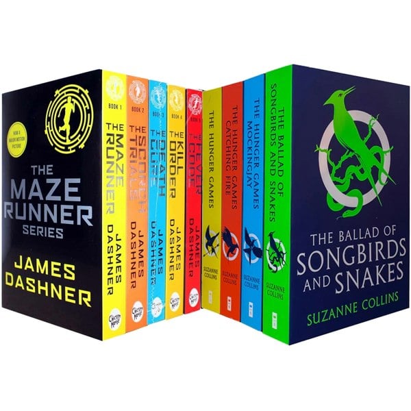 Scolastics Maze Runner and Hunger Game Collection 9 Books Set - James Dashner, Suzanne Collins