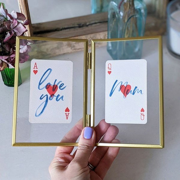 Hands & Hearts Love you Mum playing cards gift set