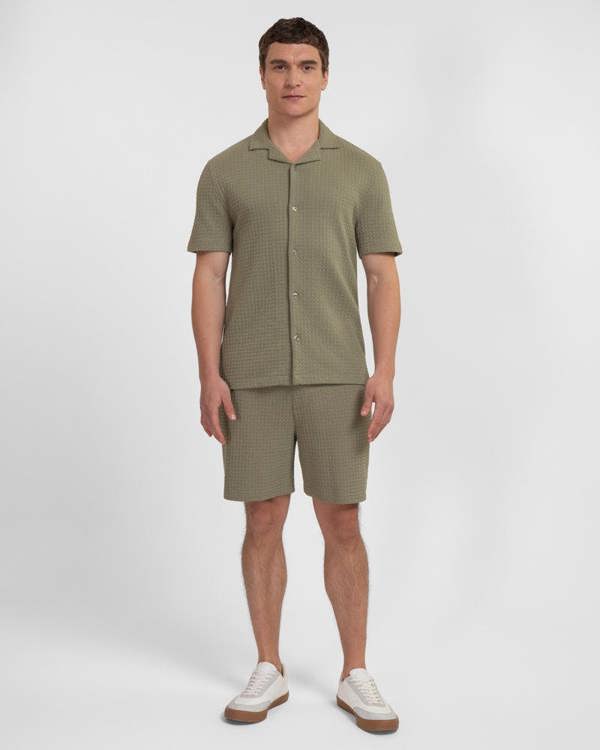 Steel & Jelly Leyton - Check Texture Jersey Shorts