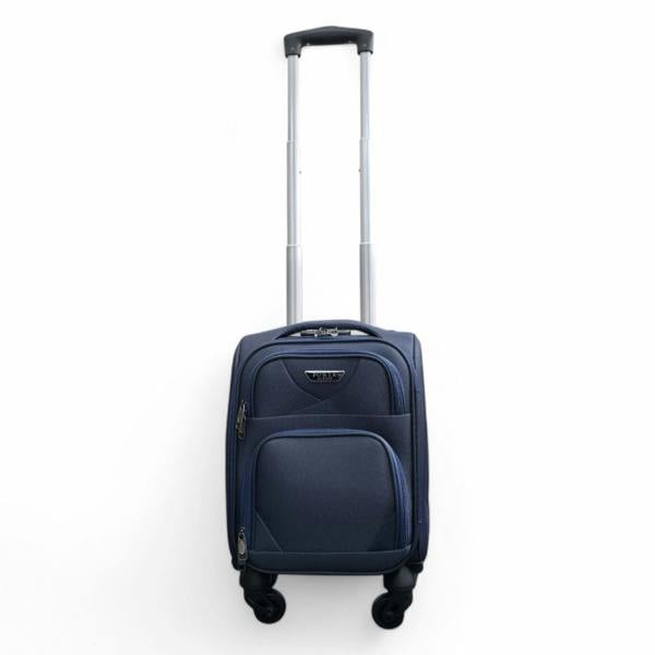 Infinity Luggage Soft Shell Lightweight Nylon Suitcase Set 4 Wheel Travel Case Holiday Bags