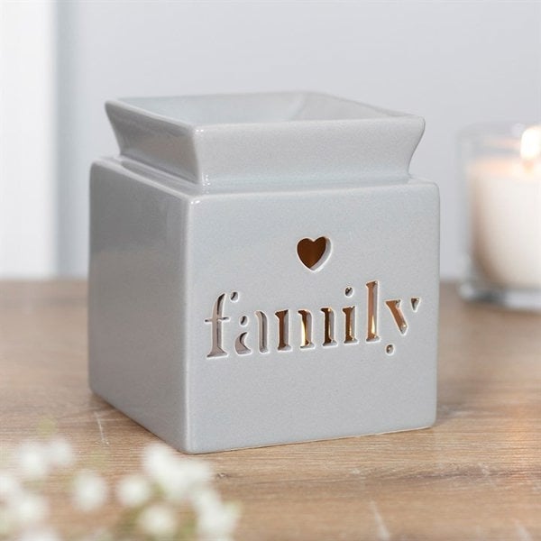 Serano Grey Family Cut Out Oil Burner and Wax Warmer