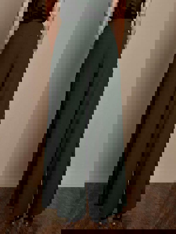 GWD Winter Taylor Wide-Leg Green Trouser