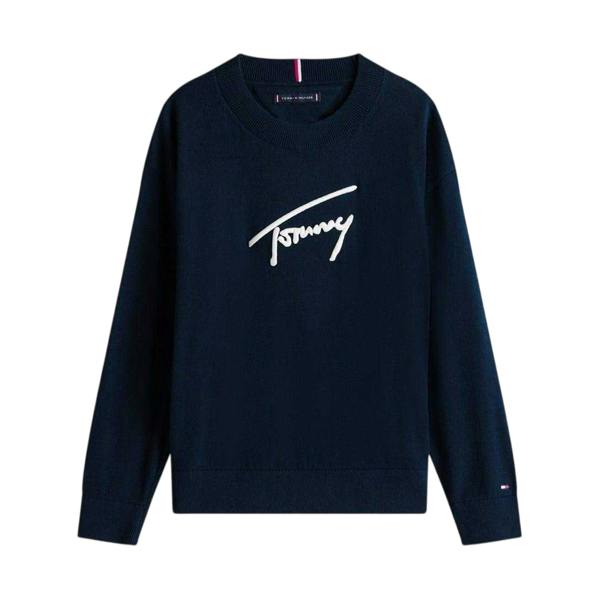 Tommy Hilfiger Childrens/Kids Graphic Knitted Sweatshirt - Night Navy - 