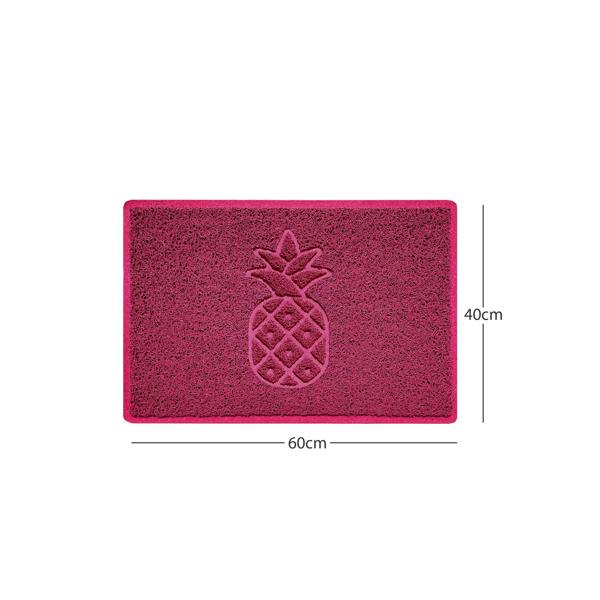 Nicoman Embossed Pineapple Grey Spaghetti Door Mat