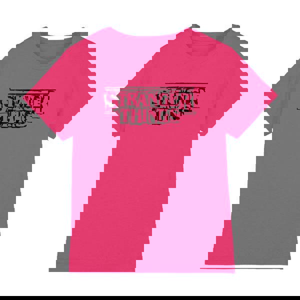 Stranger Things Childrens/Kids Punk Logo T-Shirt - Hot Pink - 