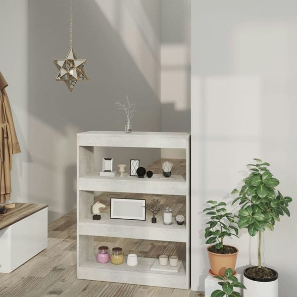 Berkfield Book Cabinet/Room Divider Concrete Grey 80x30x103 cm Engineered wood