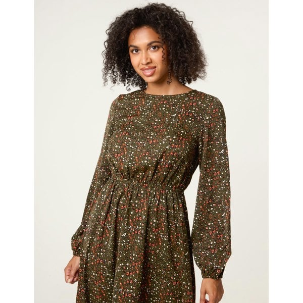 Blue Vanilla Animal Print Midi Dress