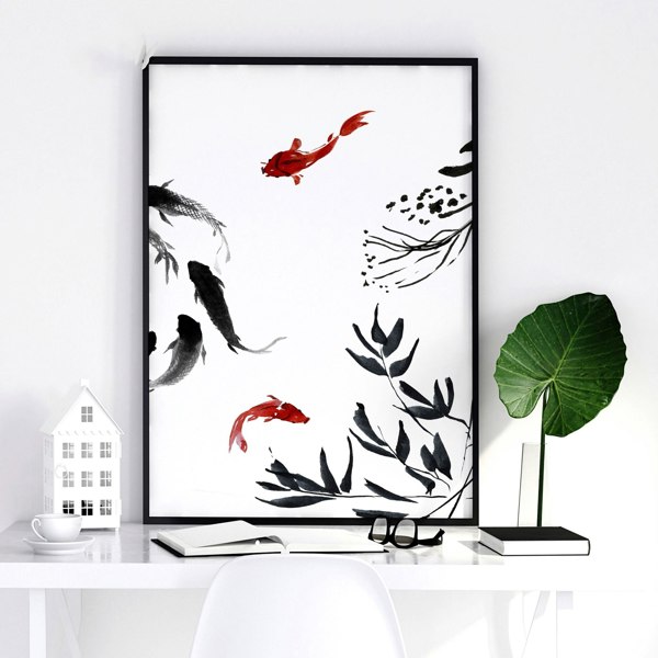 Workplace gallery wall | set of 2 Japanese wall art