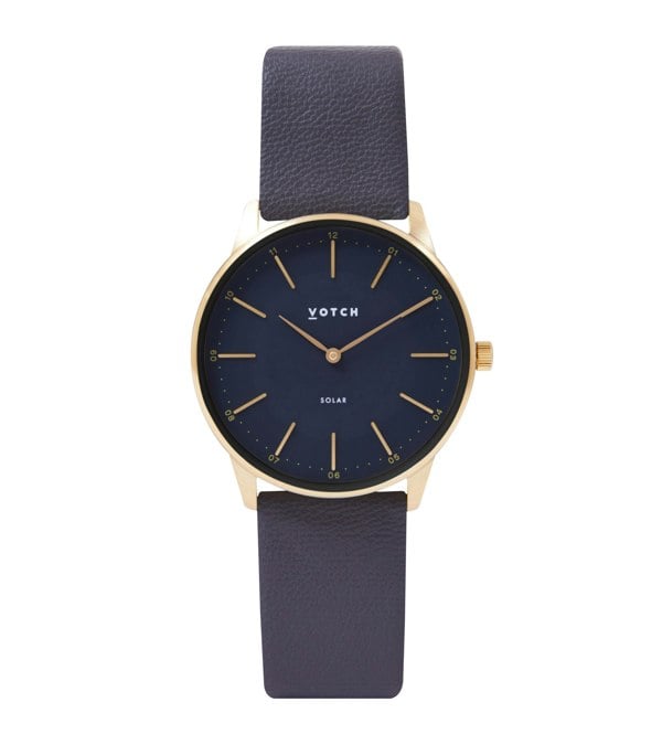 Votch Gold & Black with Steel Grey Watch | Solar Classic