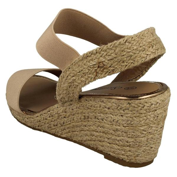 Savannah Womens Savannah Slip On Wedge Heeled Sandal F2297