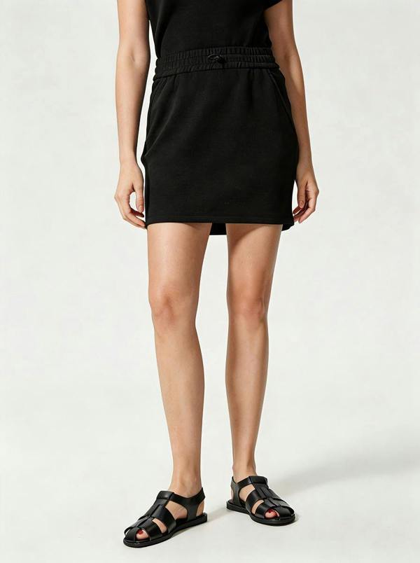 Anniou Air Layer Athletic Skirt - Black