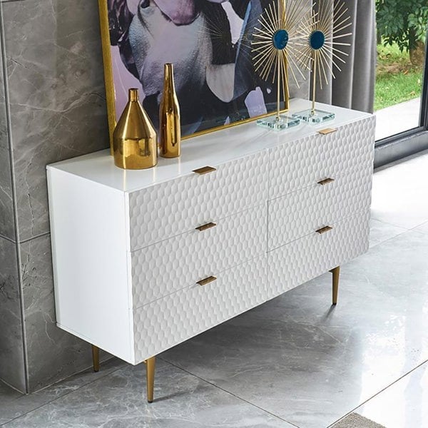 Rutland Sideboard, Gold & White-Weilai Concept-Weilai Concept