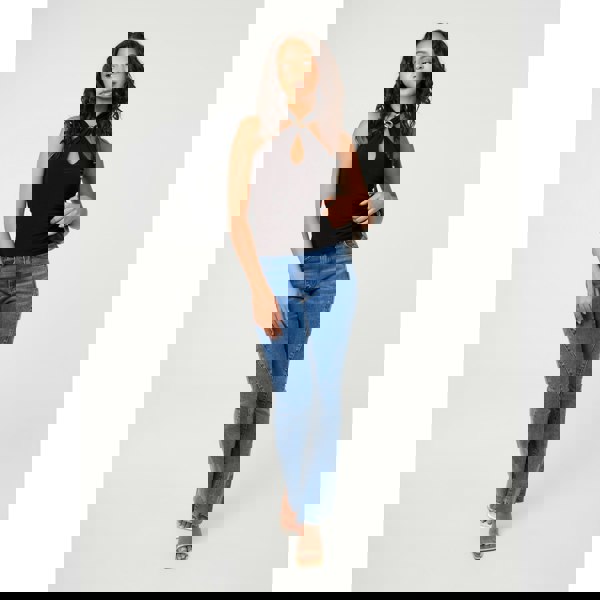 Pink Vanilla Keyhole Halter Top