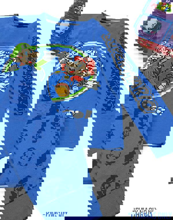 Nintendo Boys Blue Mario & Luigi Long Sleeve Long Leg Pyjama Set