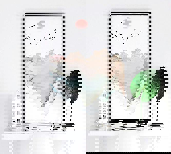 Art prints set of 3 | Japanese Sunset art prints