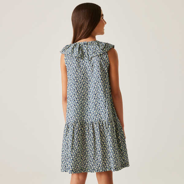 Regatta Girls Orla Kiely Jasmine Flower Sleeveless Dress - Blue