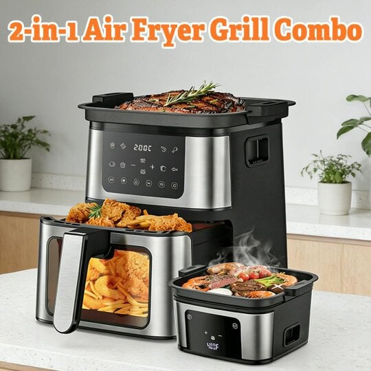 Havendro LCD Digital Air Fryer Pan-fried Steak Low Fat Oil free Oven Frying Kitchen Cook