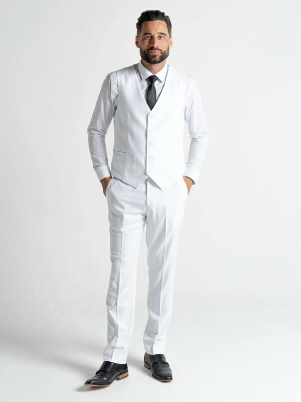 V2 Classic Henry - White Three Piece Suit