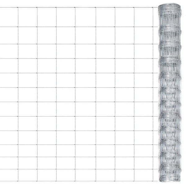 Berkfield Garden Fence Galvanised Steel 50x1.25 m Silver