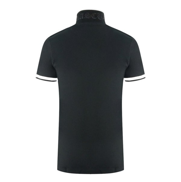 Aquascutum AQ 1851 Embroidered Tipped Polo Shirt - Black