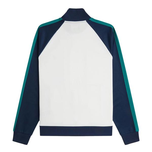 Fred Perry Contrast Sleeve Track Top Jacket Snow White