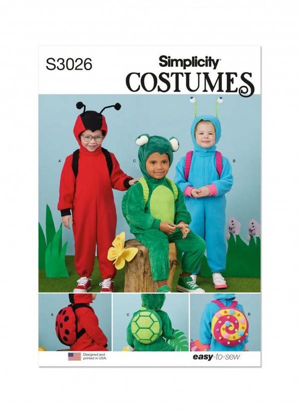 Simplicity Sewing Pattern 3026, Costumes for Baby, Kids, A (1/2-1-2-3-4) - Easy