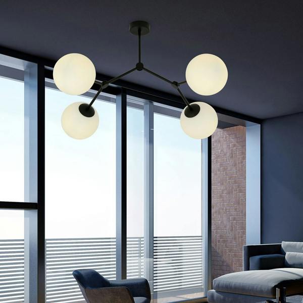 Emibig SPACE Ceiling lamp  4 x E14 Black with White Shade