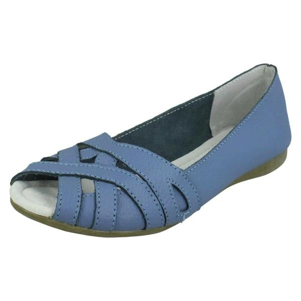 Down to Earth Ladies Down To Earth Peep Toe Casual Shoes F00328